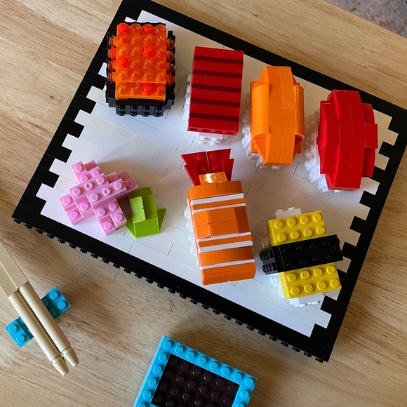 Lego Other - 🍀4/$15🍀 Lego sushi plate with soy sauce and chopsticks